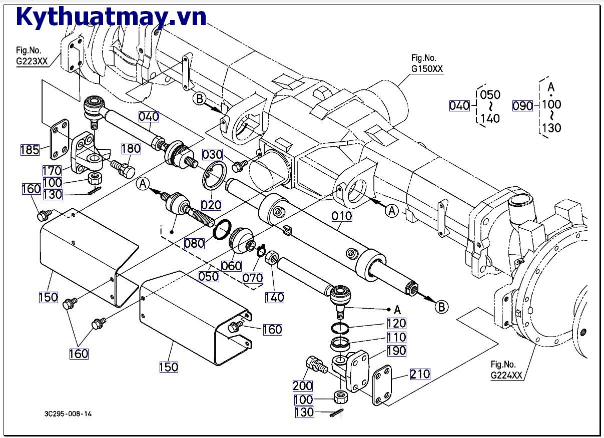 Thanh nối xilanh hệ thống lái ( mới) 10001 đến 49999